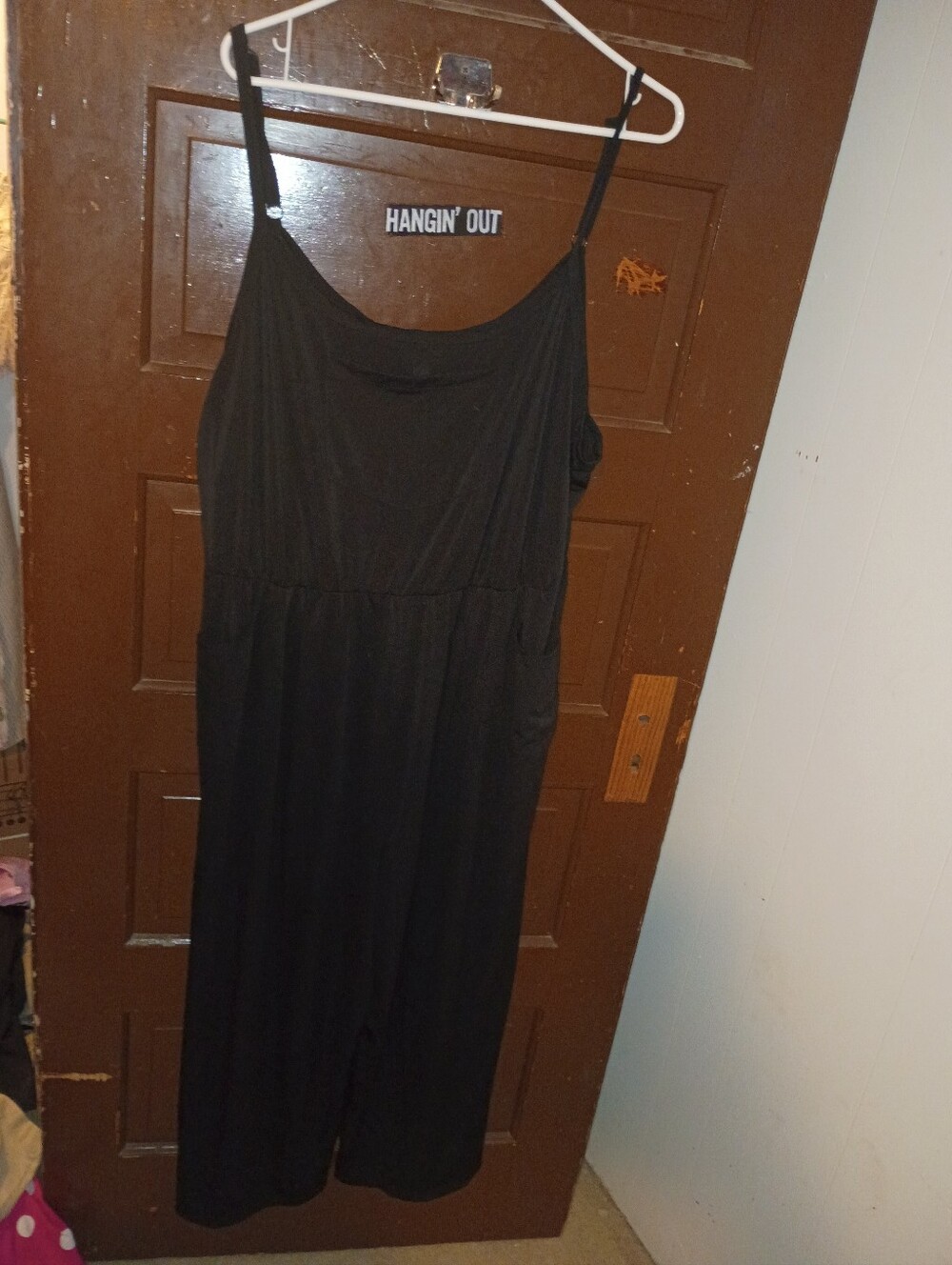 EUC LuLaRoe Spaghetti Strap Black Jumpsuit 2X